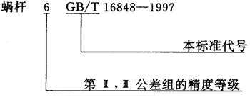 蝸杆副的側隙規定、圖樣标注