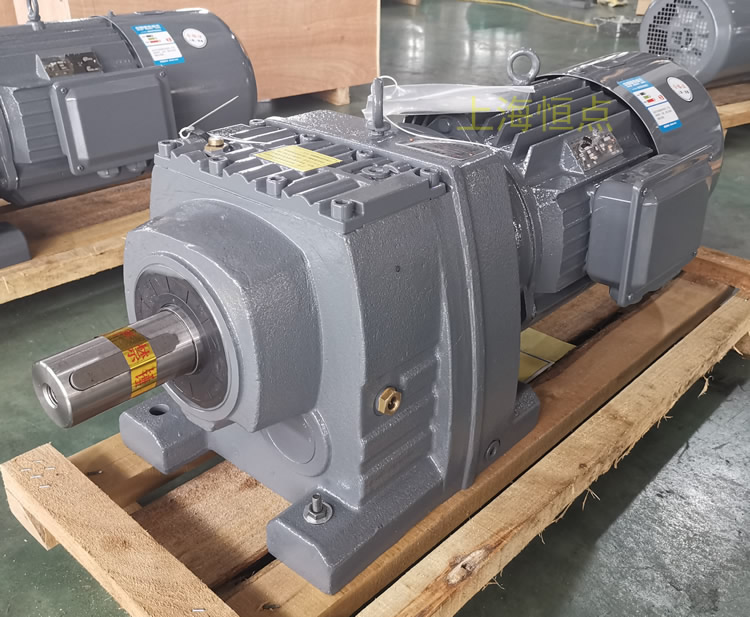 R87減速機 輸入配制動電機 水平安裝 實物圖 - 上海恒點