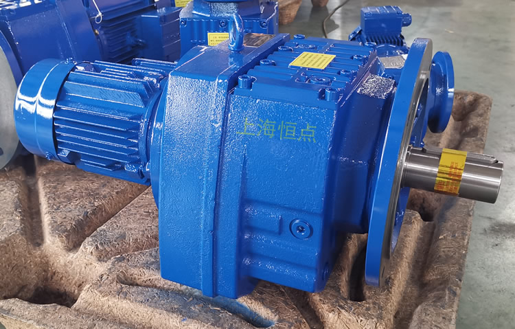 RF87減速機，立式安裝，輸入配電機，實物照片如下